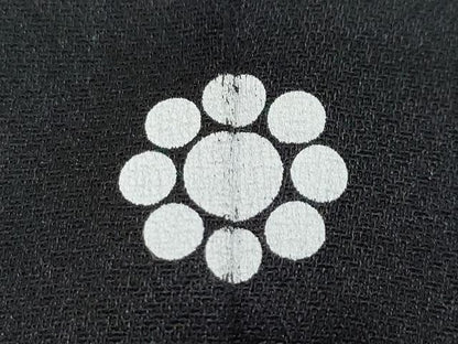 平和屋着物●訪問着 吉祥花文 たたき染め 黒地 金彩 正絹 逸品 CAAZ8114vf
