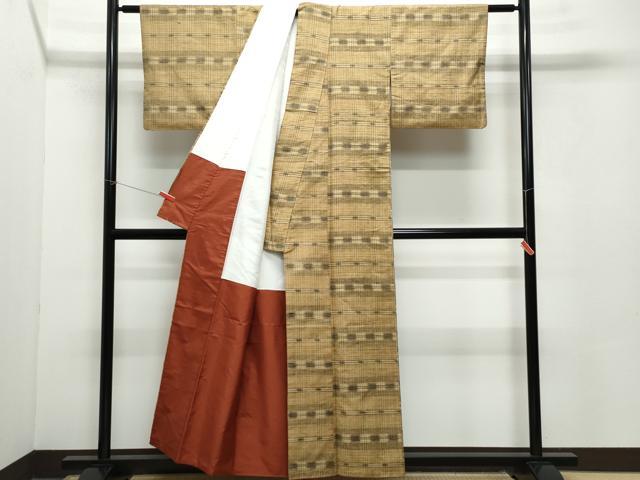 平和屋着物●上質な紬 吉祥文 正絹 逸品 CAAZ8121vf