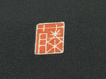 平和屋着物●豪華黒留袖　友禅　作家物　風景鴛鴦草花文　正絹　逸品　CAAZ8126vf
