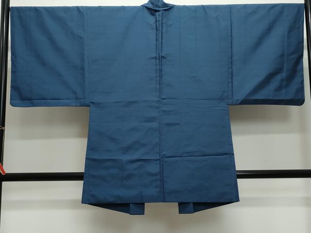 平和屋着物●男性　紬　アンサンブル　深縹色　正絹　逸品　CAAZ8138vf