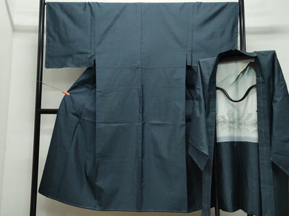 平和屋着物●男性 本場大島紬 アンサンブル 80亀甲 総詰め 正絹 逸品 未使用 CAAZ8140vf
