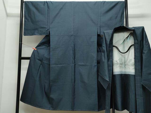 平和屋着物●男性 本場大島紬 アンサンブル 80亀甲 総詰め 正絹 逸品 未使用 CAAZ8140vf