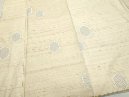 平和屋着物●上質な紬　亀甲文　正絹　逸品　CAAZ8150vf