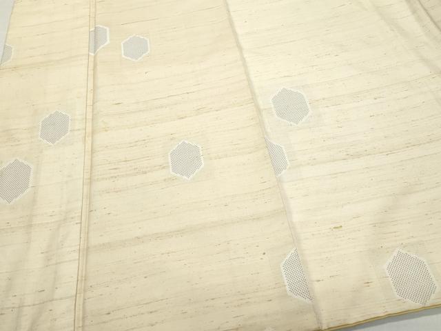 平和屋着物●上質な紬　亀甲文　正絹　逸品　CAAZ8150vf