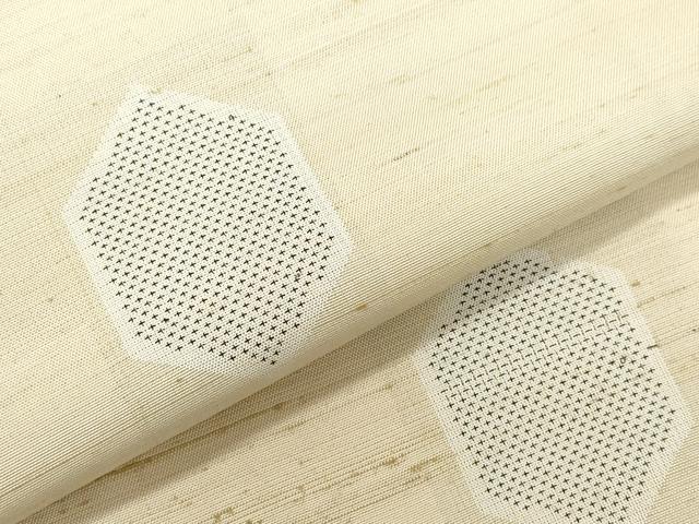 平和屋着物●上質な紬　亀甲文　正絹　逸品　CAAZ8150vf
