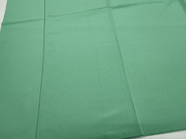 平和屋着物●本場奄美大島泥染　赤塚次男　色無地　緑青色　反端付き　正絹　逸品　CAAZ8158vf