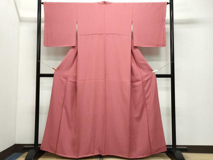 平和屋着物●上質な色無地 今様色 正絹 逸品 未使用 CAAZ8164vf