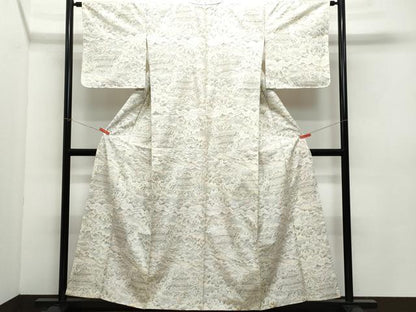 平和屋着物●上質な紬　風景草木文　正絹　逸品　CAAZ8171vf