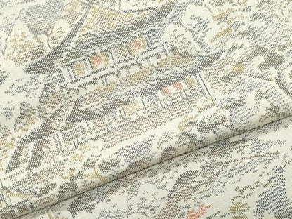 平和屋着物●上質な紬　風景草木文　正絹　逸品　CAAZ8171vf