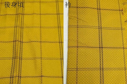 平和屋着物●上質な紬　市松綾織　吉祥文　正絹　逸品　CAAZ8172vf