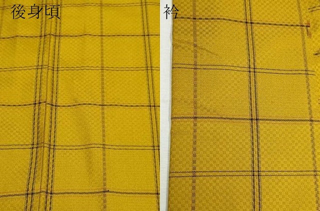 平和屋着物●上質な紬　市松綾織　吉祥文　正絹　逸品　CAAZ8172vf
