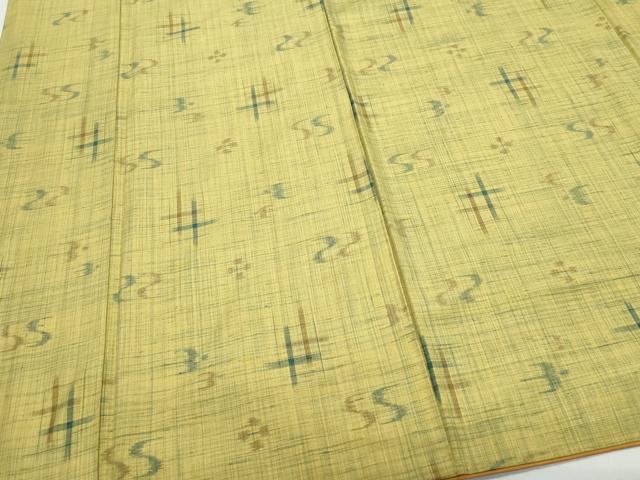 平和屋着物●上質な紬 絣文様 正絹 逸品 CAAZ8183vf