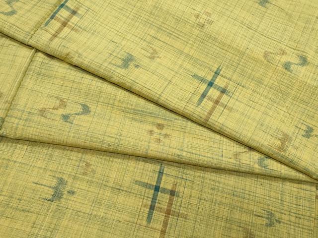 平和屋着物●上質な紬 絣文様 正絹 逸品 CAAZ8183vf