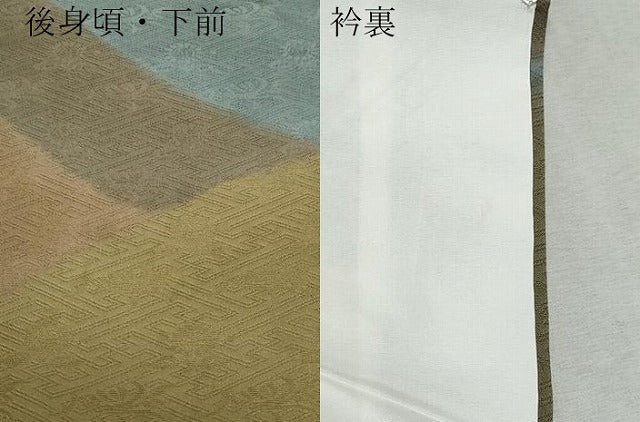 平和屋着物●上質な小紋　切嵌文様　草花地紋　正絹　逸品　CAAZ8191vf