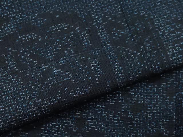 平和屋着物●結城紬　100亀甲　切嵌花唐草文　正絹　逸品　CAAZ8195vf