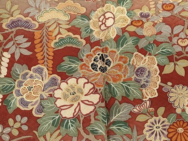 平和屋着物●訪問着 花鳥唐草文 金彩 正絹 逸品 CAAZ8199vf