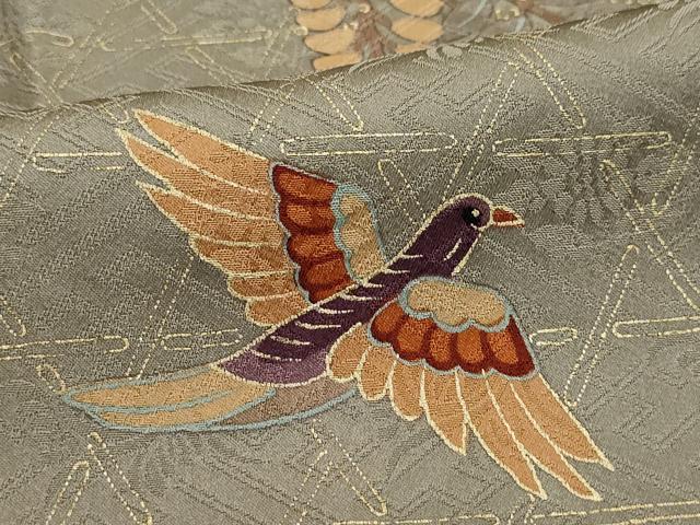 平和屋着物●訪問着 花鳥唐草文 金彩 正絹 逸品 CAAZ8199vf