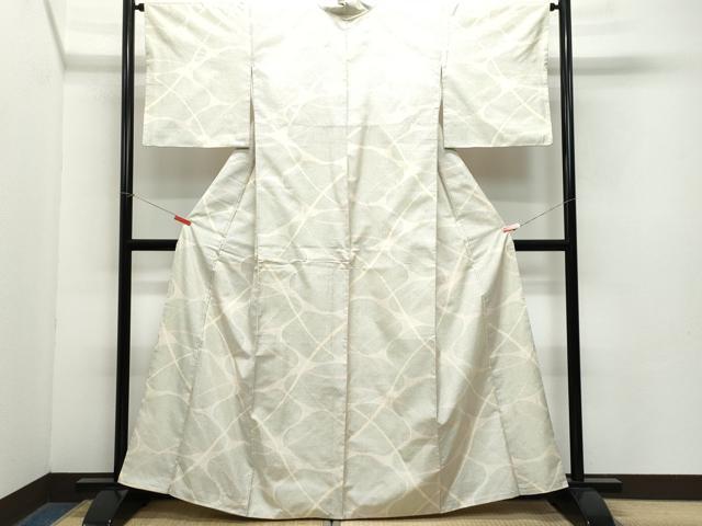 平和屋着物●本場大島紬 白大島 7マルキ 吉祥文 正絹 逸品 CAAZ8201vf