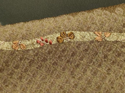 平和屋着物●訪問着　駒刺繍　絞り　草花文　金彩　正絹　逸品　CAAZ8202vf