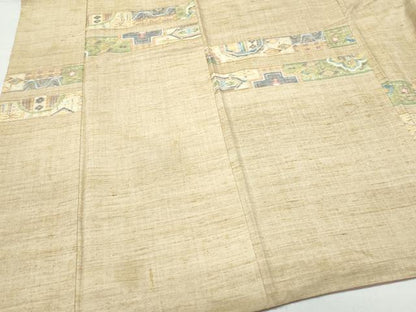平和屋着物●訪問着　小千谷紬　吉祥花文　正絹　逸品　CAAZ8211vf