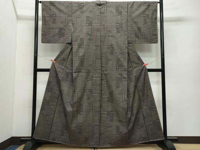 平和屋着物●本場大島紬　7マルキ　吉祥文　正絹　逸品　未使用　CAAZ8216vf