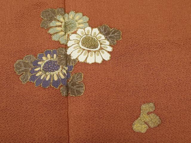 平和屋着物●訪問着　舞花文　金彩　鬼しぼ縮緬　正絹　逸品　CAAZ8218vf