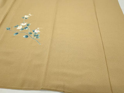 平和屋着物●訪問着　枝花文　金彩　鬼しぼ縮緬　正絹　逸品　CAAZ8219vf