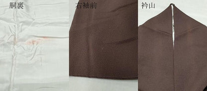 平和屋着物●訪問着　刺繍　溢れ松葉楓花文　金彩　鬼しぼ縮緬　正絹　逸品　CAAZ8220vf