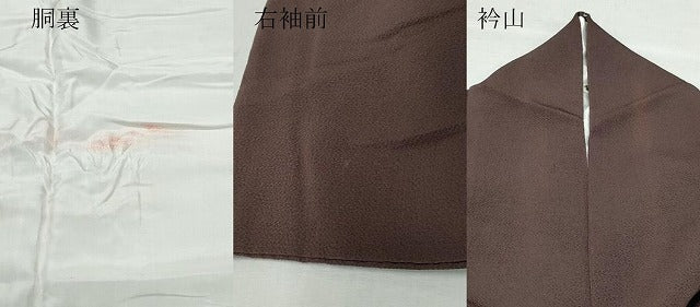 平和屋着物●訪問着　刺繍　溢れ松葉楓花文　金彩　鬼しぼ縮緬　正絹　逸品　CAAZ8220vf