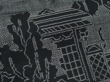 平和屋着物●本場大島紬　9マルキ　風景文　正絹　逸品　CAAZ8221vf