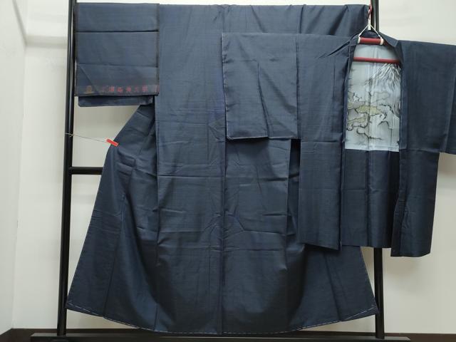 平和屋着物●男性 本場大島紬 アンサンブル 亀甲柄 反端付き 正絹 逸品 CAAZ8251vf