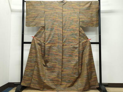 平和屋着物●本場大島紬 7マルキ 吉祥文 正絹 逸品 CAAZ8266vf