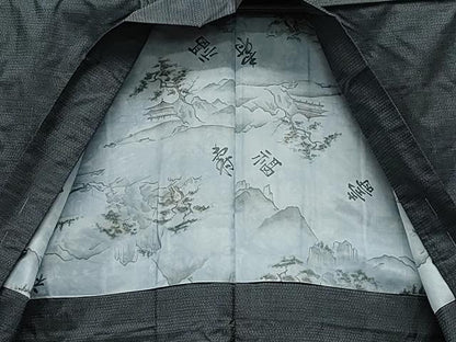 平和屋着物●男性　本場大島紬　アンサンブル　100亀甲　総詰め　正絹　逸品　CAAZ8276vf