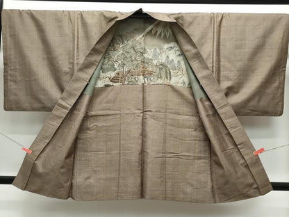 平和屋着物●男性　本場大島紬　アンサンブル　霞文　正絹　逸品　CAAZ8281vf
