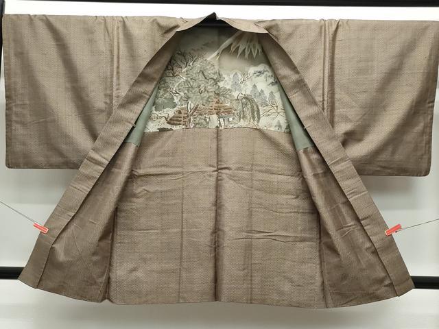平和屋着物●男性　本場大島紬　アンサンブル　霞文　正絹　逸品　CAAZ8281vf