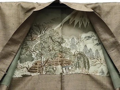平和屋着物●男性　本場大島紬　アンサンブル　霞文　正絹　逸品　CAAZ8281vf