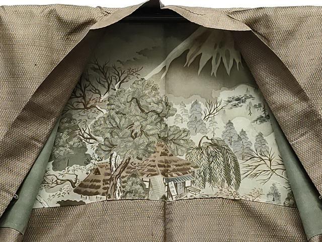 平和屋着物●男性　本場大島紬　アンサンブル　霞文　正絹　逸品　CAAZ8281vf