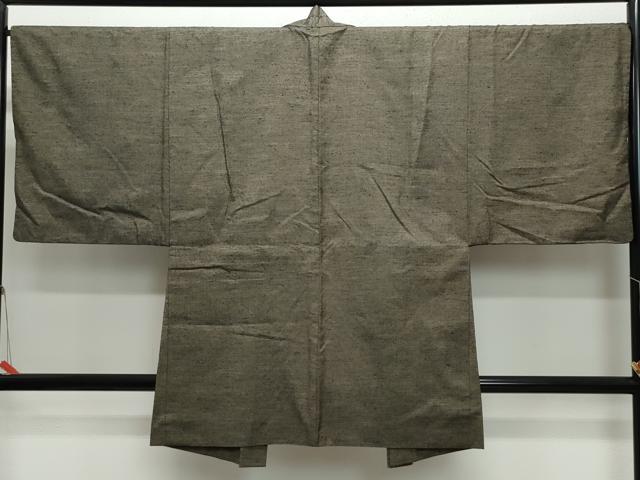 平和屋着物●男性 紬 アンサンブル 網代織 正絹 逸品 CAAZ8285vf