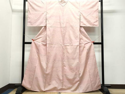 平和屋着物●紅花紬　米沢　霞文　正絹　逸品　CAAZ8317vf
