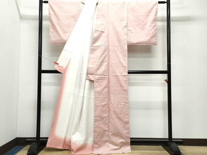 平和屋着物●紅花紬　米沢　霞文　正絹　逸品　CAAZ8317vf