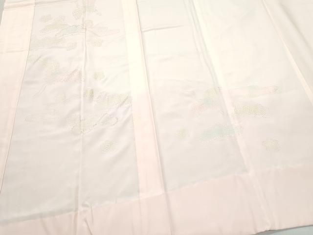 平和屋着物●長襦袢　無双仕立て　飛鶴松梅文　金彩　正絹　逸品　CAAZ8323vf