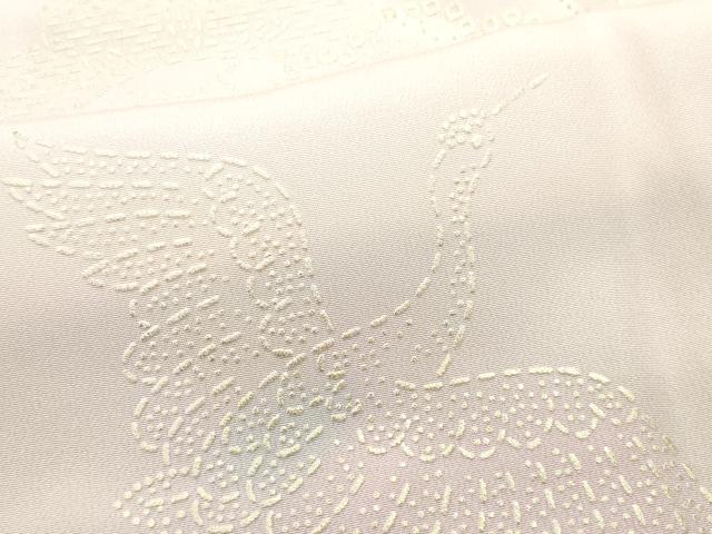 平和屋着物●長襦袢　無双仕立て　飛鶴松梅文　金彩　正絹　逸品　CAAZ8323vf