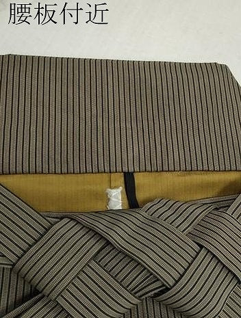 平和屋着物●男性 馬乗り袴 間道 正絹 逸品 CAAZ8329vf