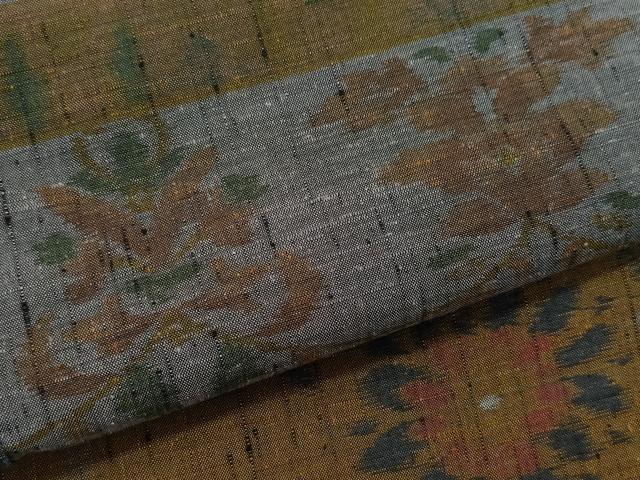 平和屋着物●小千谷紬 綾織紬 百柄 証紙付き 正絹 逸品 CAAZ8341vf