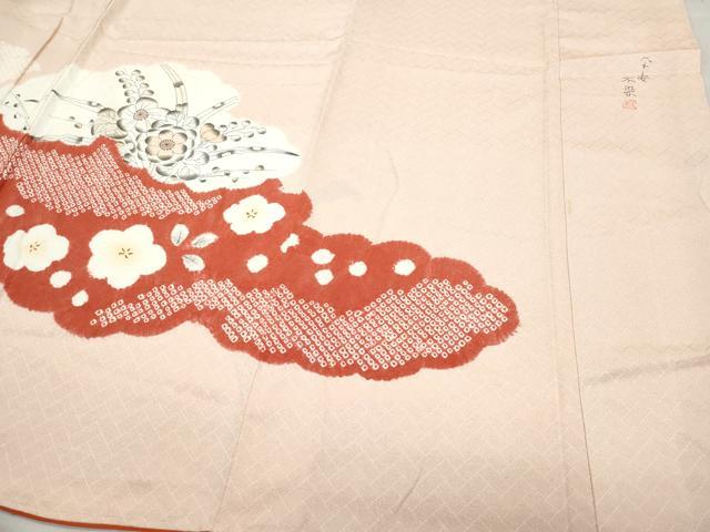 平和屋着物●訪問着　作家物　絞り　辻が花　正絹　逸品　CAAZ8342vf