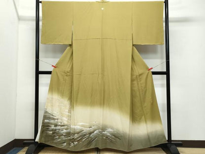 平和屋着物●豪華色留袖　作家物　手描き　千畳敷　立波文　金銀彩　正絹　逸品　CAAZ8347vf