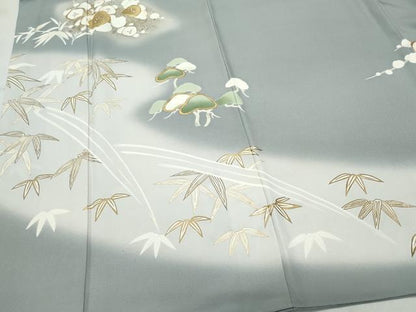 平和屋着物●豪華色留袖 作家物 駒刺繍 松竹梅 暈し染め 金彩 正絹 逸品 CAAZ8348vf