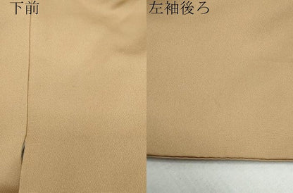平和屋着物●豪華色留袖　地紙飛鶴草花文　暈し染め　金銀彩　正絹　逸品　CAAZ8349vf