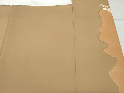 平和屋着物●豪華色留袖　地紙飛鶴草花文　暈し染め　金銀彩　正絹　逸品　CAAZ8349vf