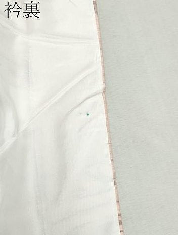 平和屋着物●小千谷紬 流水陶器草花文 正絹 逸品 CAAZ8358vf